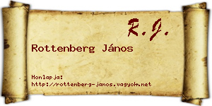Rottenberg János névjegykártya